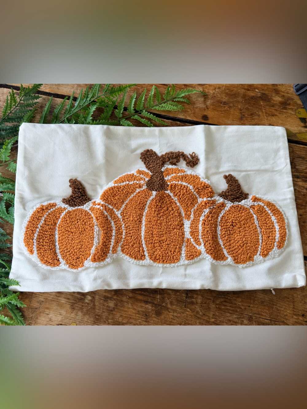 Autumn Pumpkin Pillow Cover  - Orange & Brown